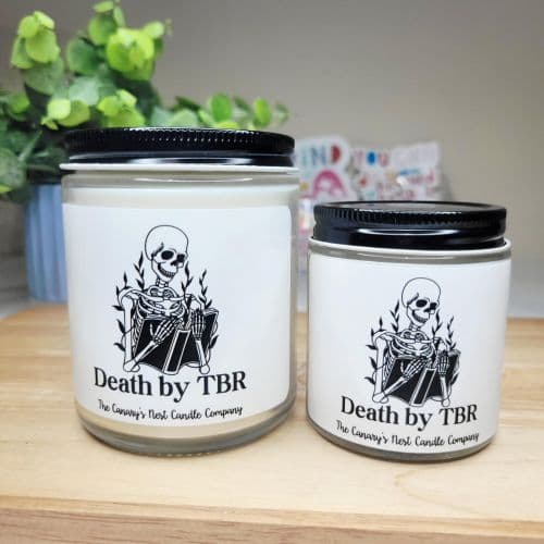 Death by TBR Soy Candle book cover