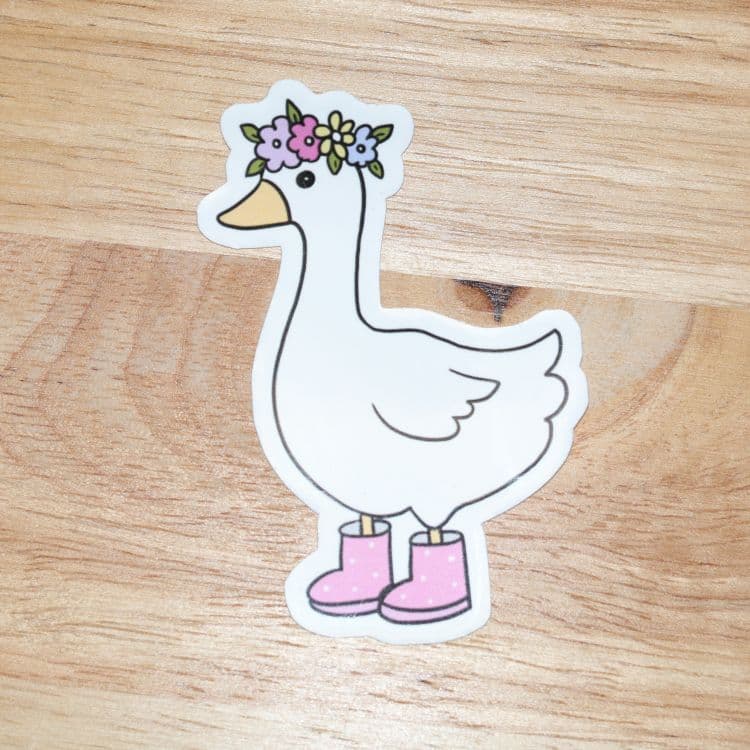 Silly Spring Goose Sticker book cover